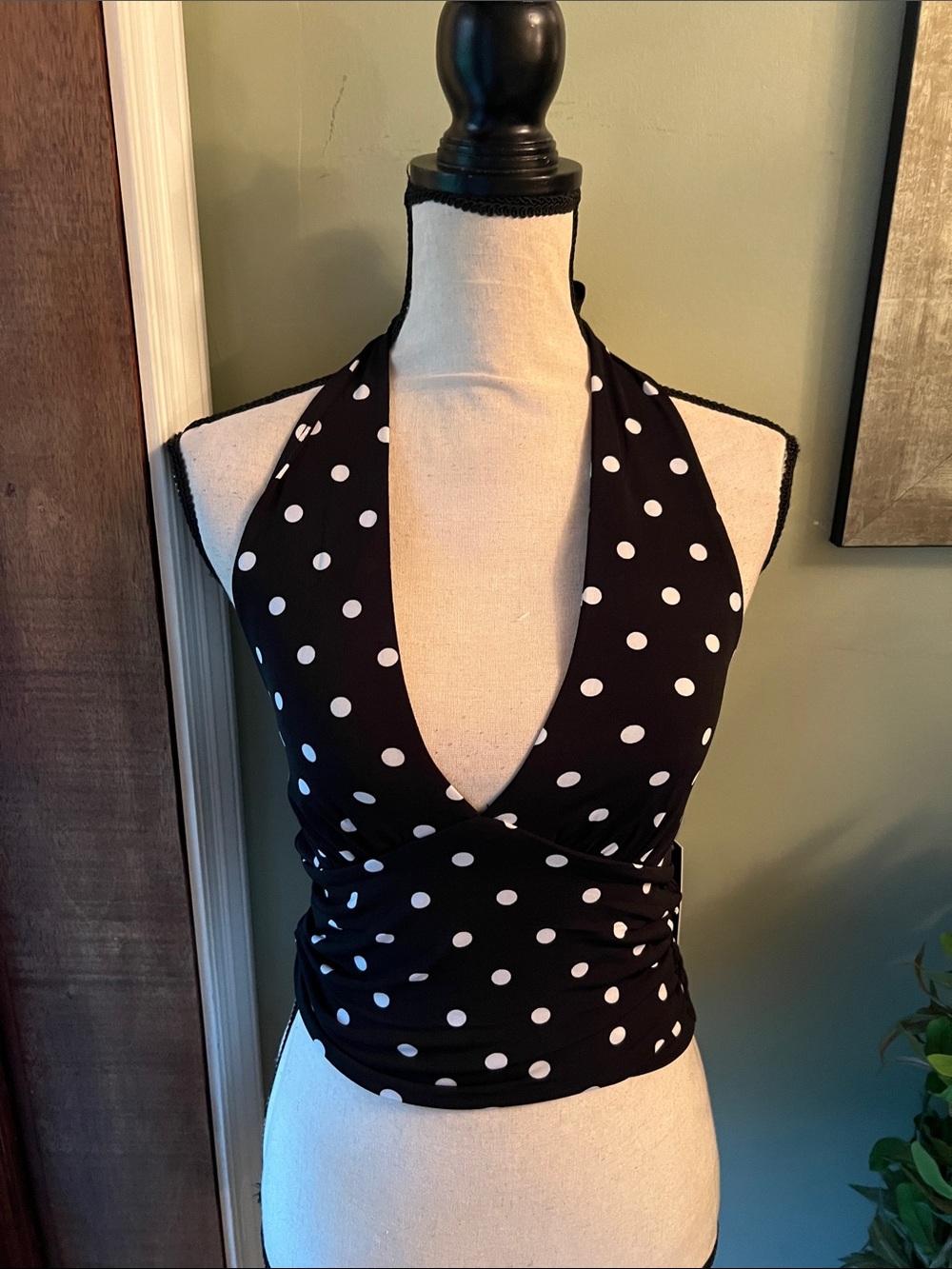 Moa Moa Black and White Polka Dot Top